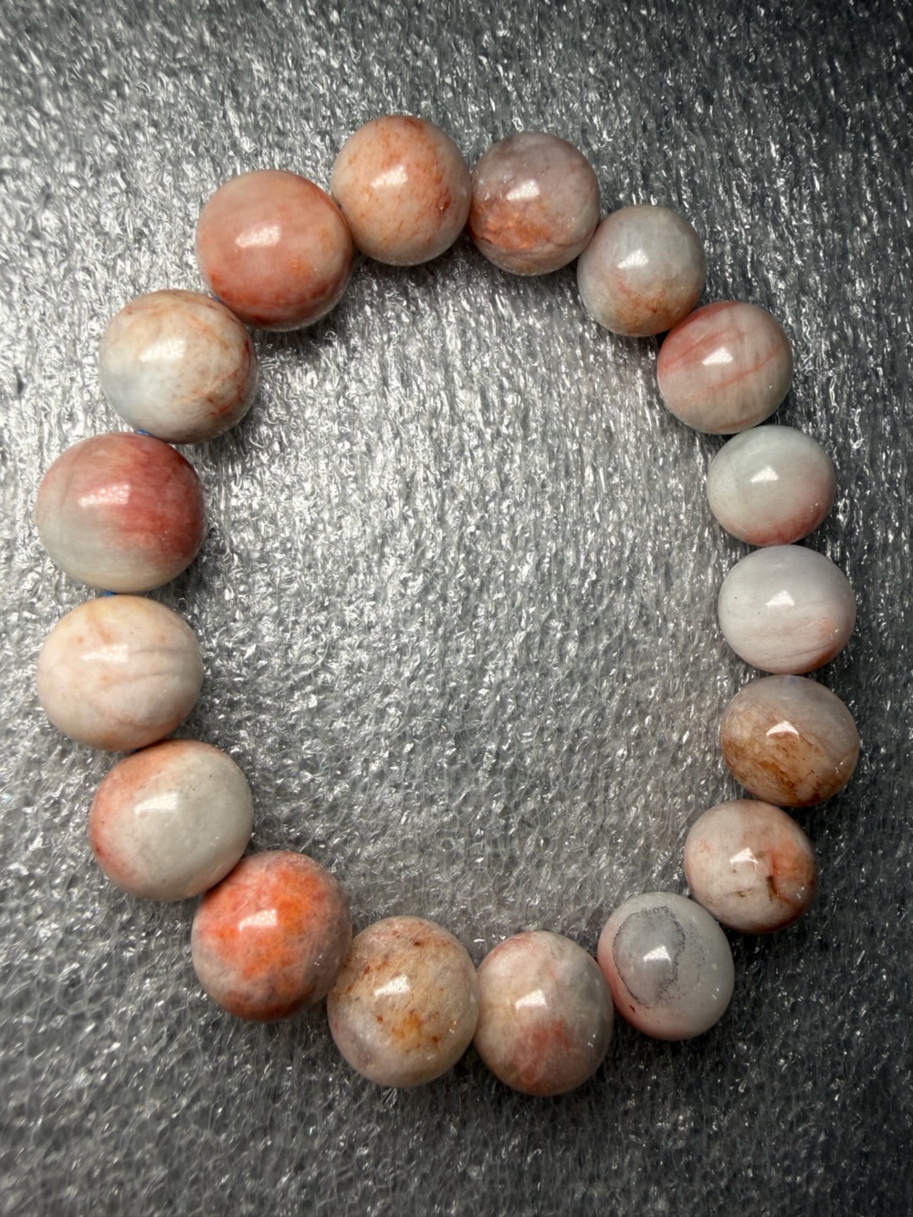 Beautiful Pink 12MM Island Aquamarine Natural Crystal Bracelet